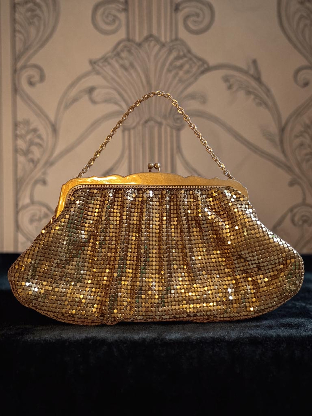 Vintage Whiting & Davis Gold Mesh Evening Bag